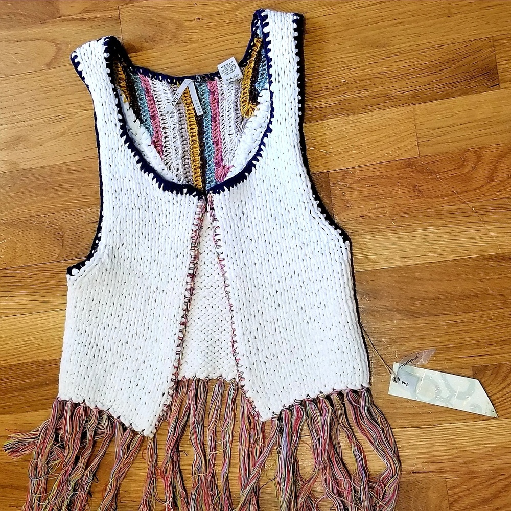 NWT Gimmicks Crochet Vest